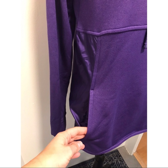 Adidas Purple Running Athletic Pull Over Hoodie - Picture 3 of 11